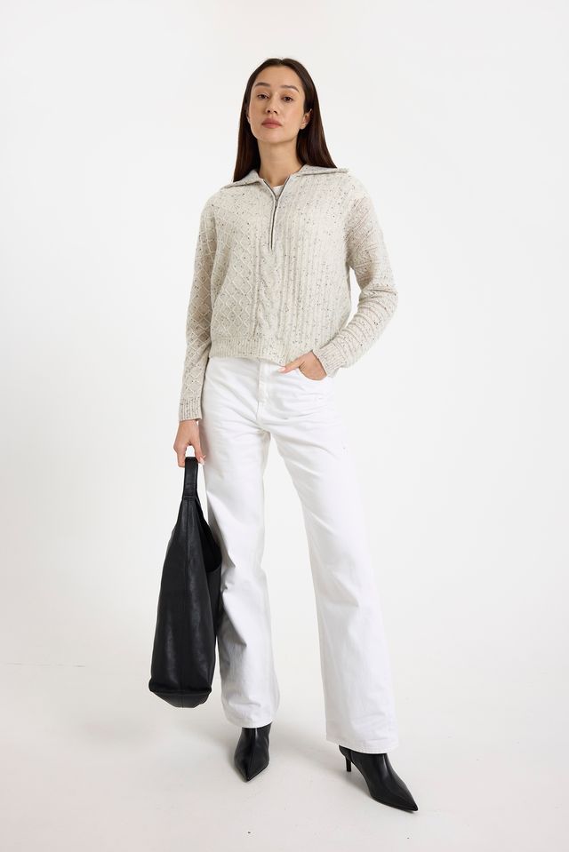 Brodie | Mix Cable Half Zip