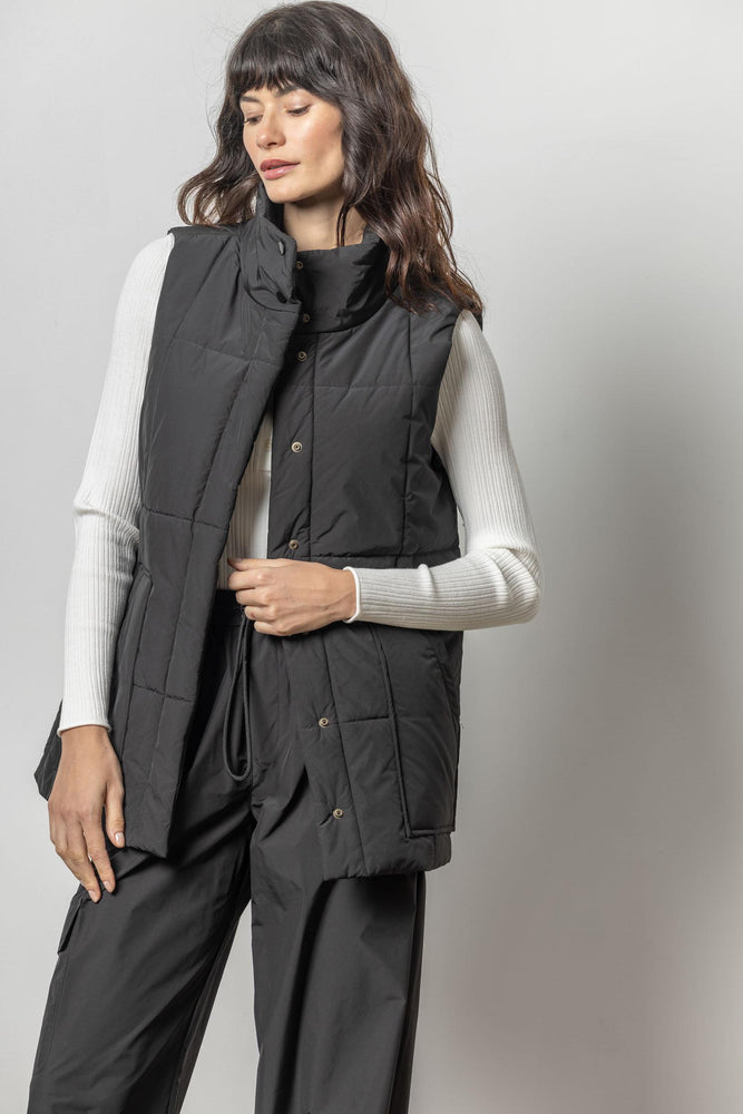 
                  
                    Lilla P | Nylon Long Vest | Black  | PA 2654
                  
                