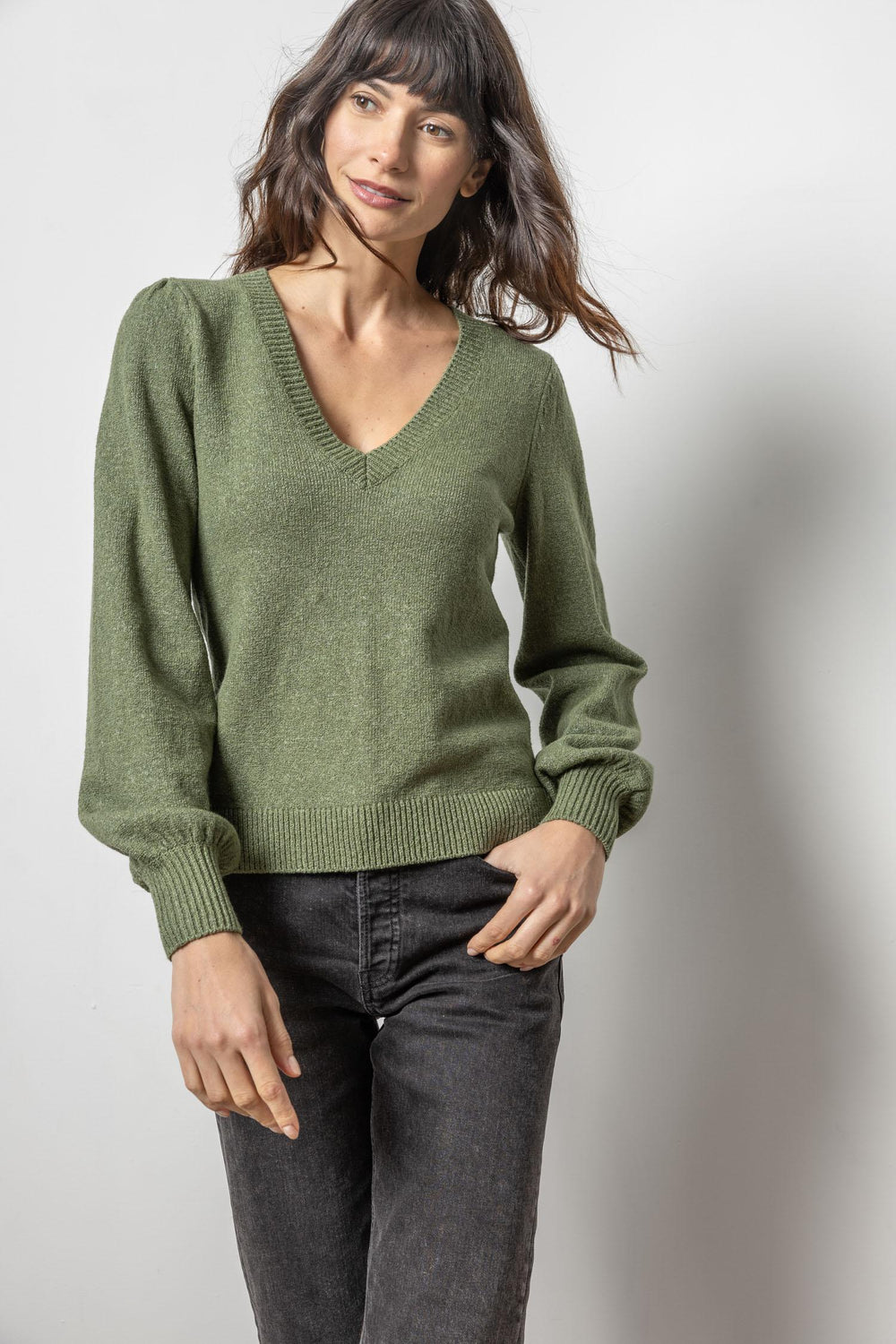 Lilla P | Full Sleeve V- Neck Sweater | PA2675