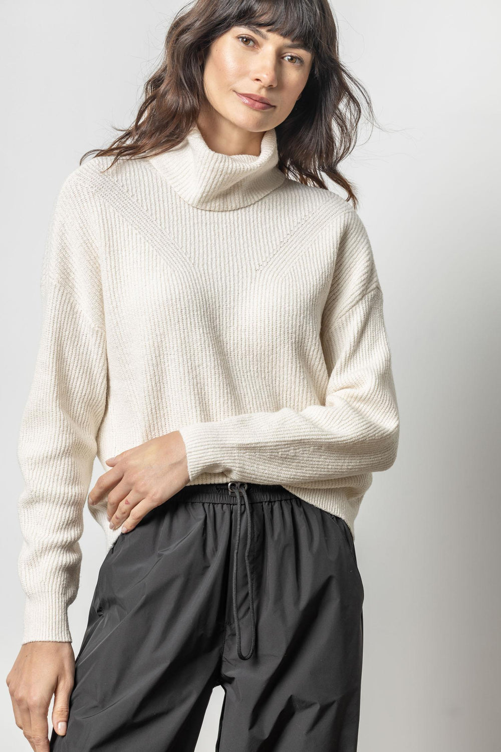 Lilla P | Relaxed Rib Turtleneck Sweater | PA2676