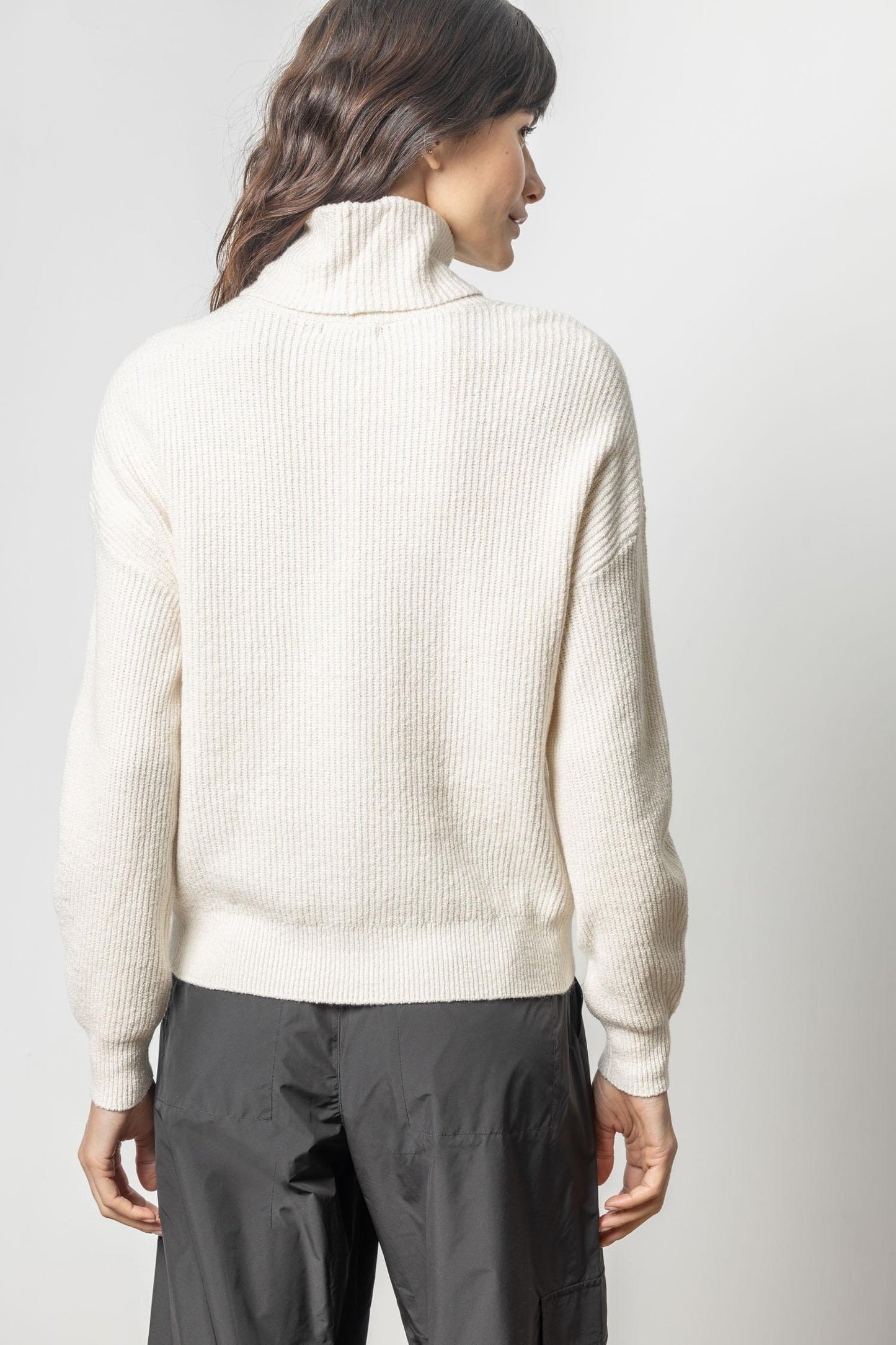 
                  
                    Lilla P | Relaxed Rib Turtleneck Sweater | PA2676
                  
                