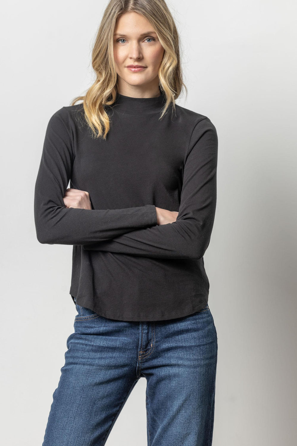 Lilla P | Long Sleeve Mock Neck Tee | PA 2704