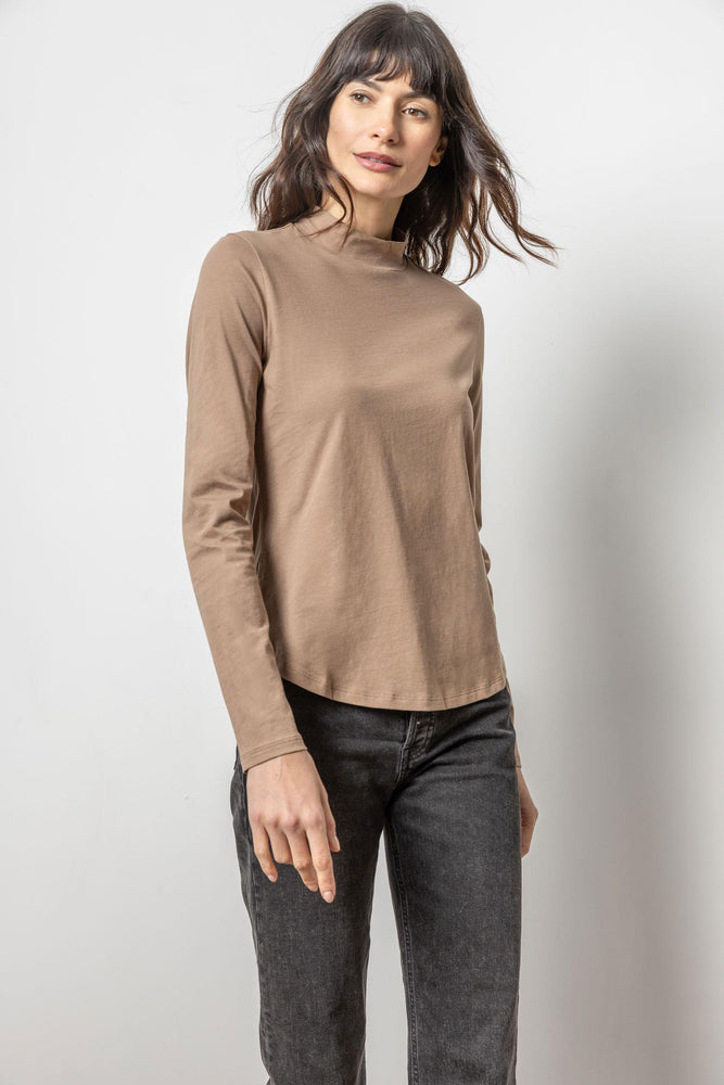 
                  
                    Lilla P | Long Sleeve Mock Neck Tee | PA 2704
                  
                