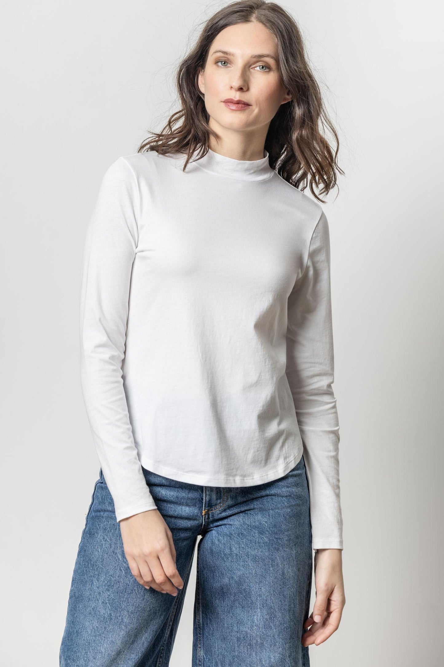 
                  
                    Lilla P | Long Sleeve Mock Neck Tee | PA 2704
                  
                