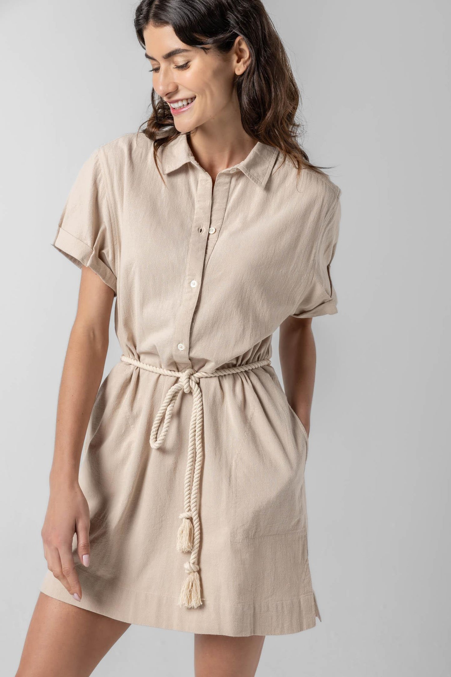
                  
                    Lilla P | Half Placket Shirt Dress | 2980
                  
                
