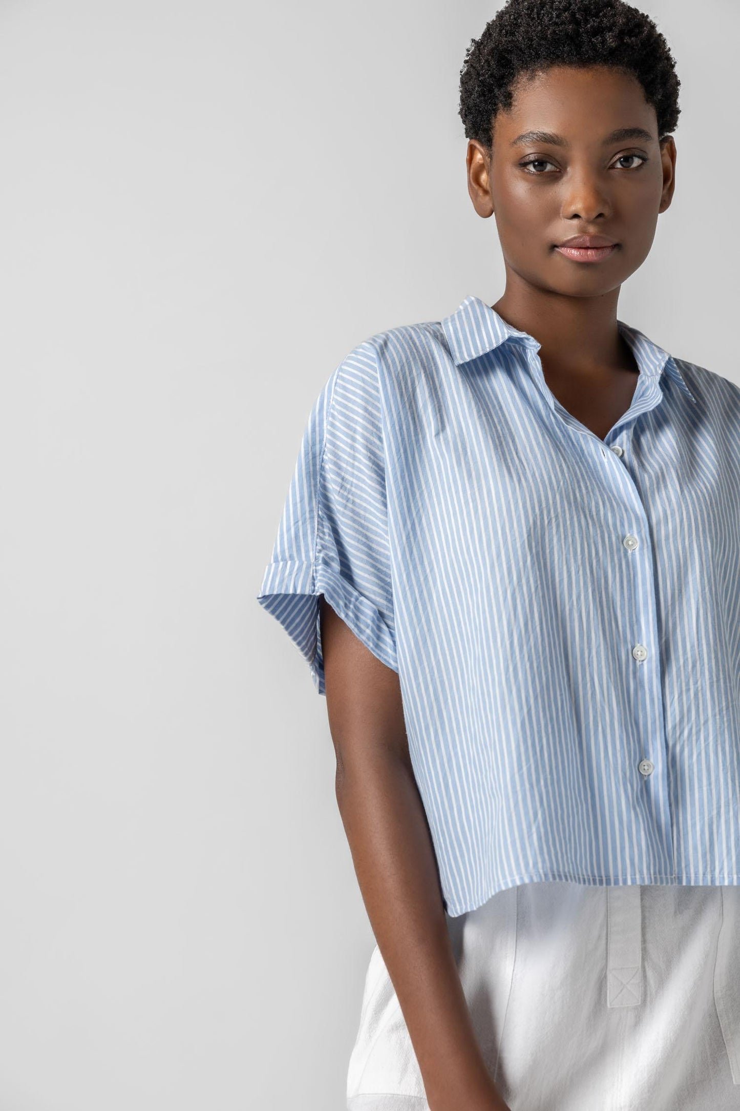 
                  
                    Lilla P | Striped Boxy Button Down | 3007
                  
                