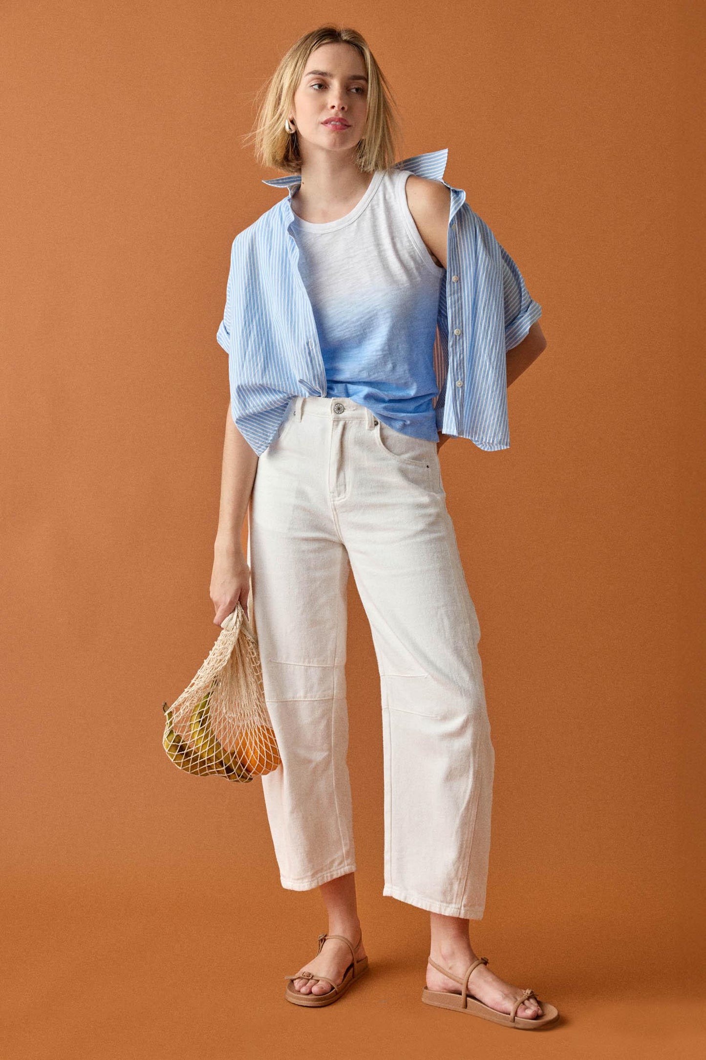 
                  
                    Lilla P | Striped Boxy Button Down | 3007
                  
                