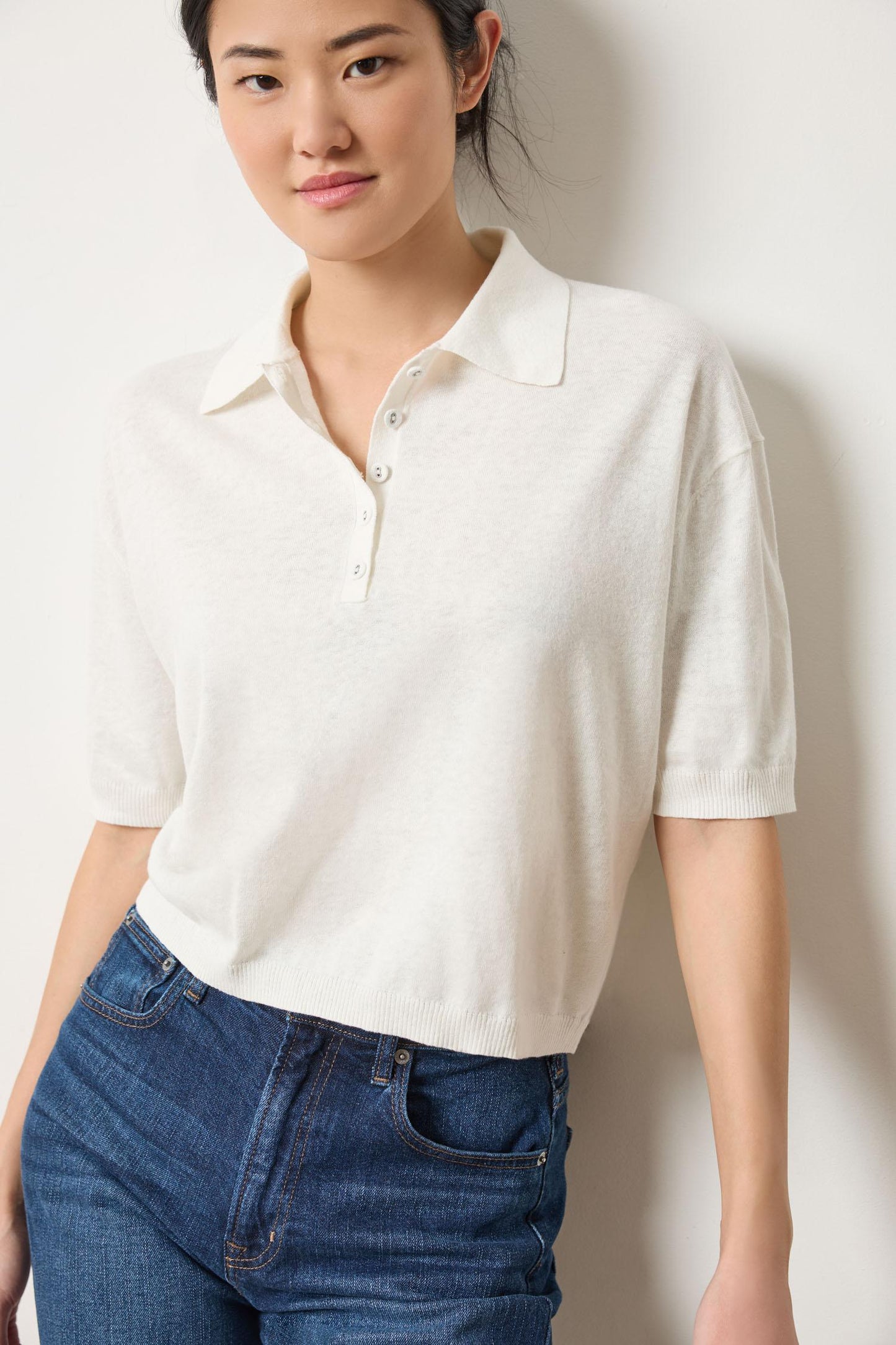 
                  
                    Lilla P | Drop Shoulder Polo neck sweater 3033
                  
                