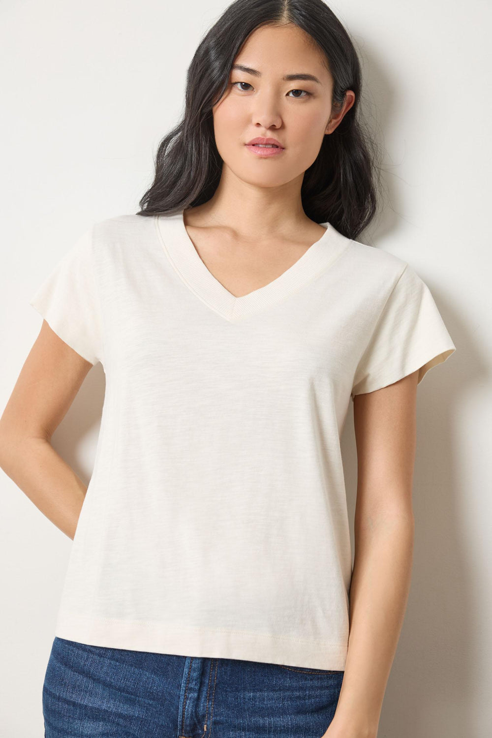 Lilla P | Relaxed S/S V-Neck Tee 3052