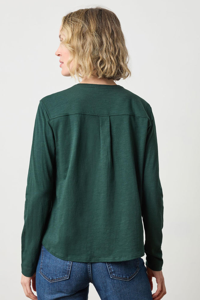 
                  
                    Lilla P | Mandarin Collar Button Down top 3053
                  
                