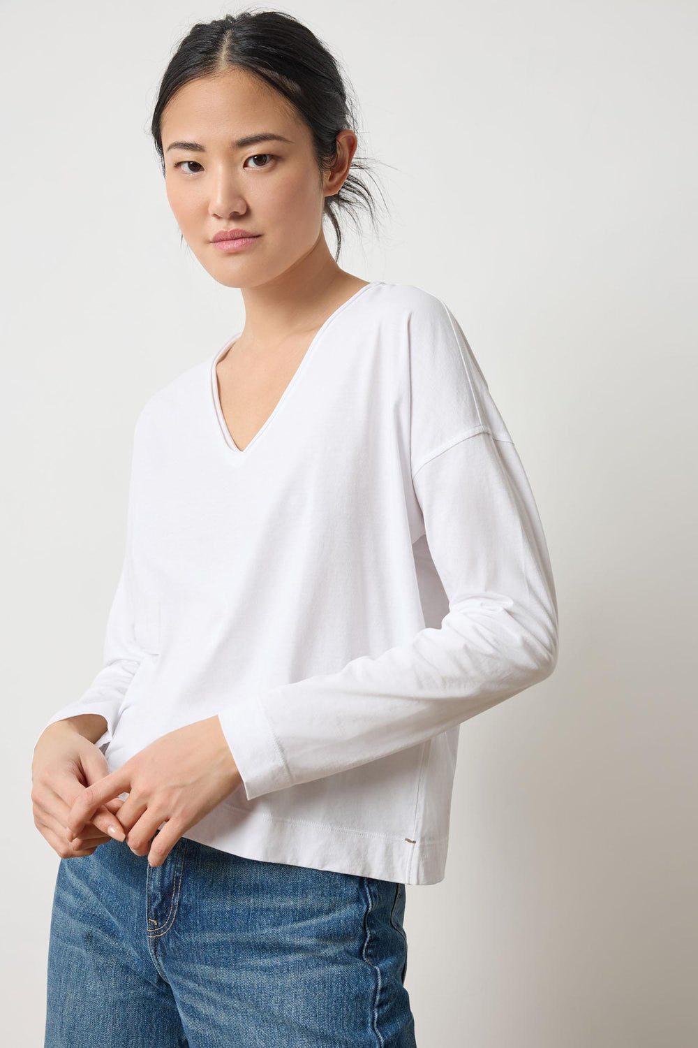 Lilla P | L/S Cut edge VNeck | 3055