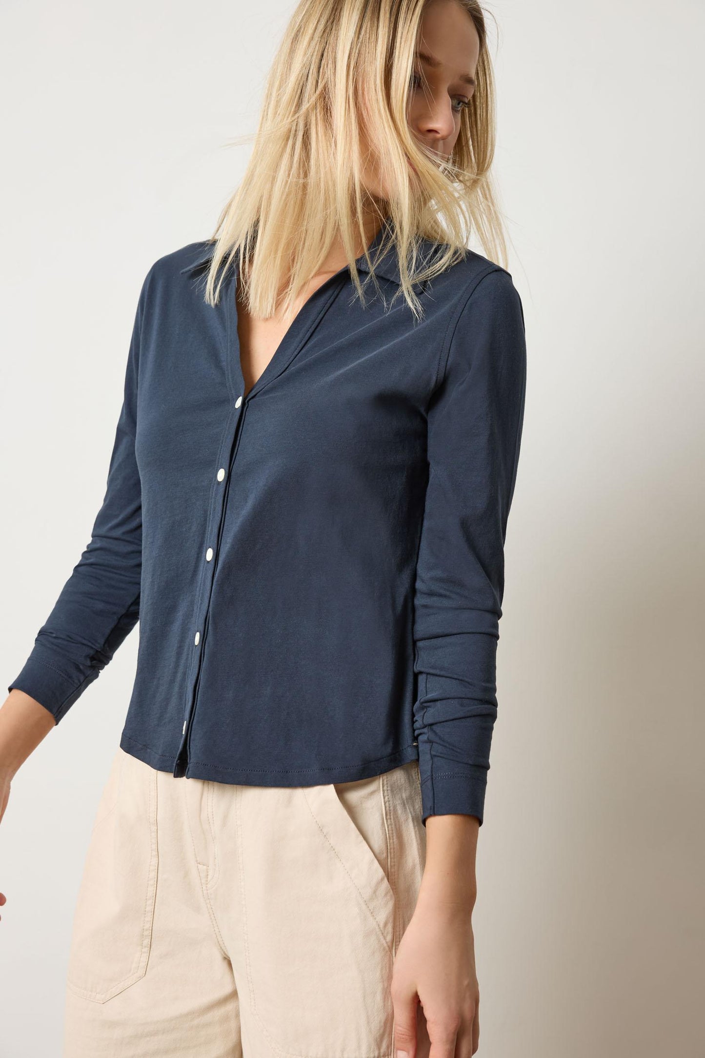 
                  
                    Lilla P | Split Collar Button Down | 3057
                  
                