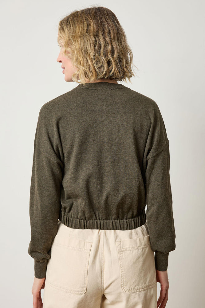 
                  
                    Lilla P | Elastic Waist Henley Sweater | 3062 | Fir
                  
                