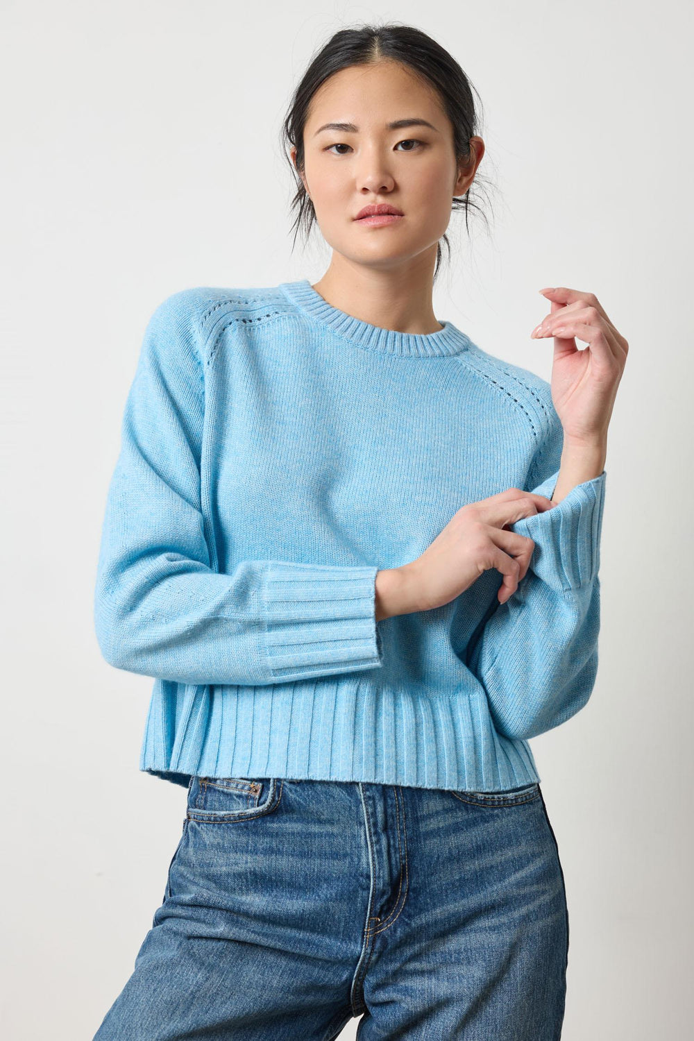 Lilla P | Saddle Sleeve Crewneck Sweater | 3069