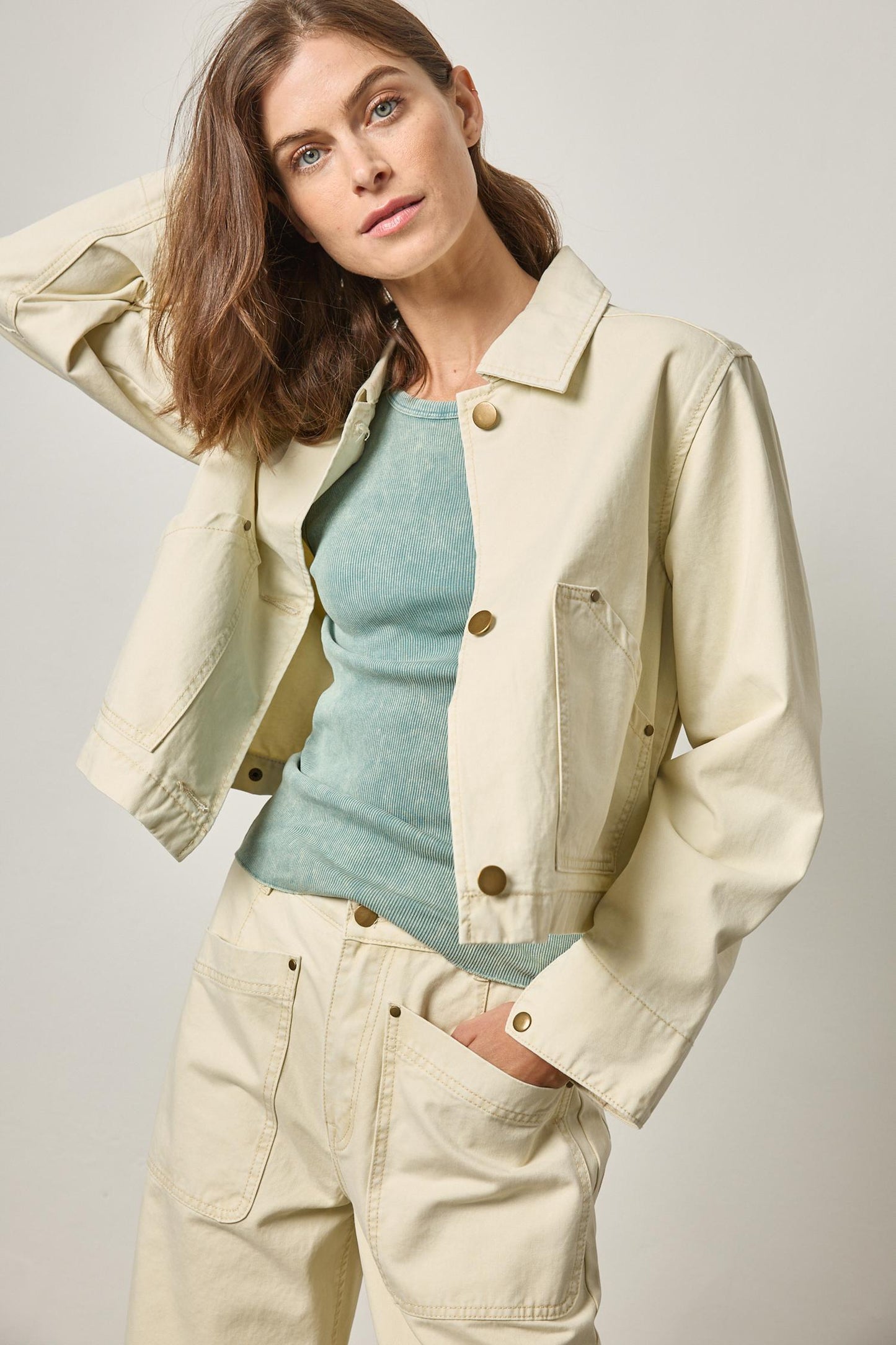 
                  
                    Lilla P | Twill Utility Jacket | Parchment | 3307
                  
                