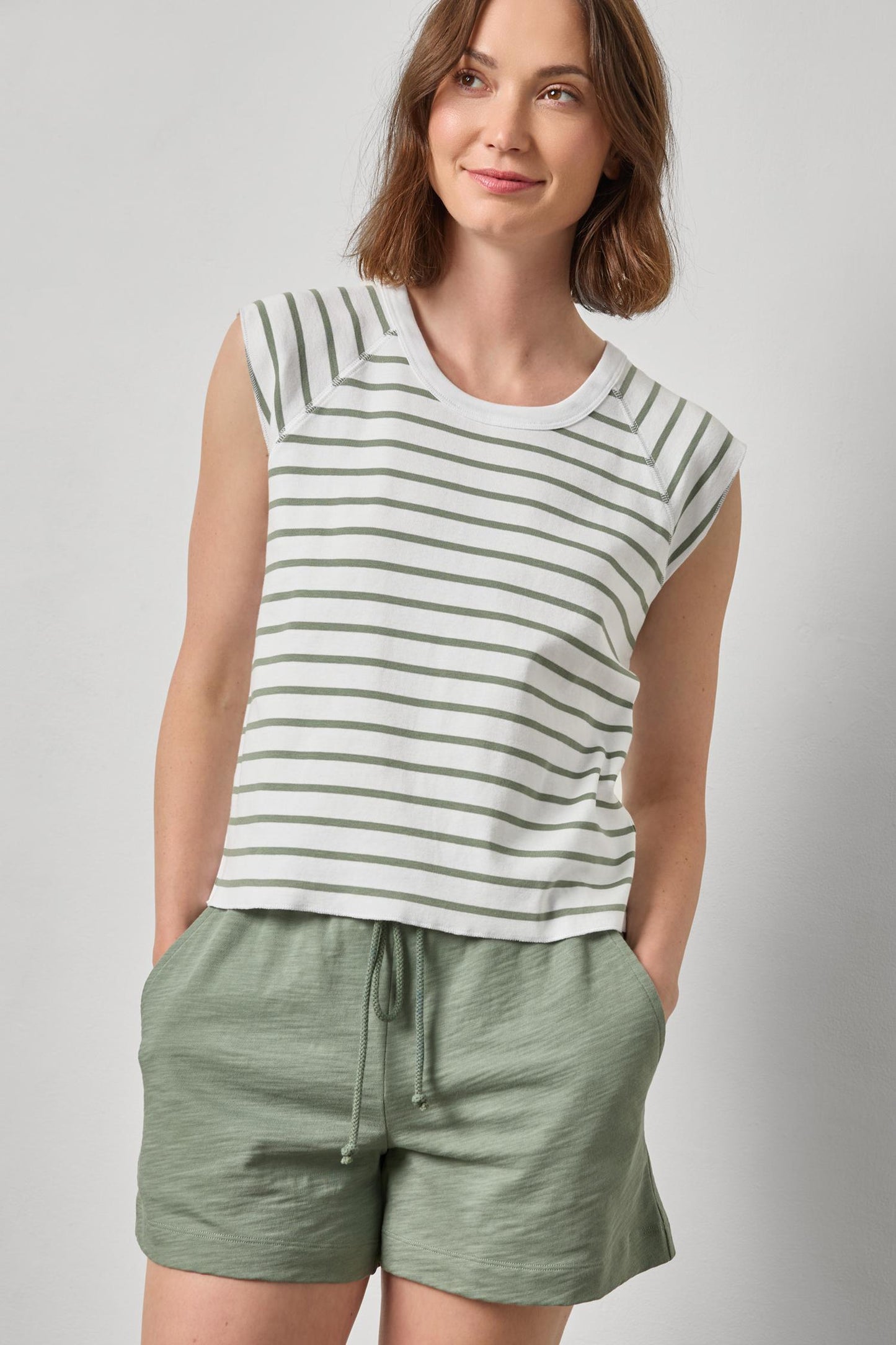 
                  
                    Lilla P | Rib Stripe SS scoop | Sage| 3326
                  
                