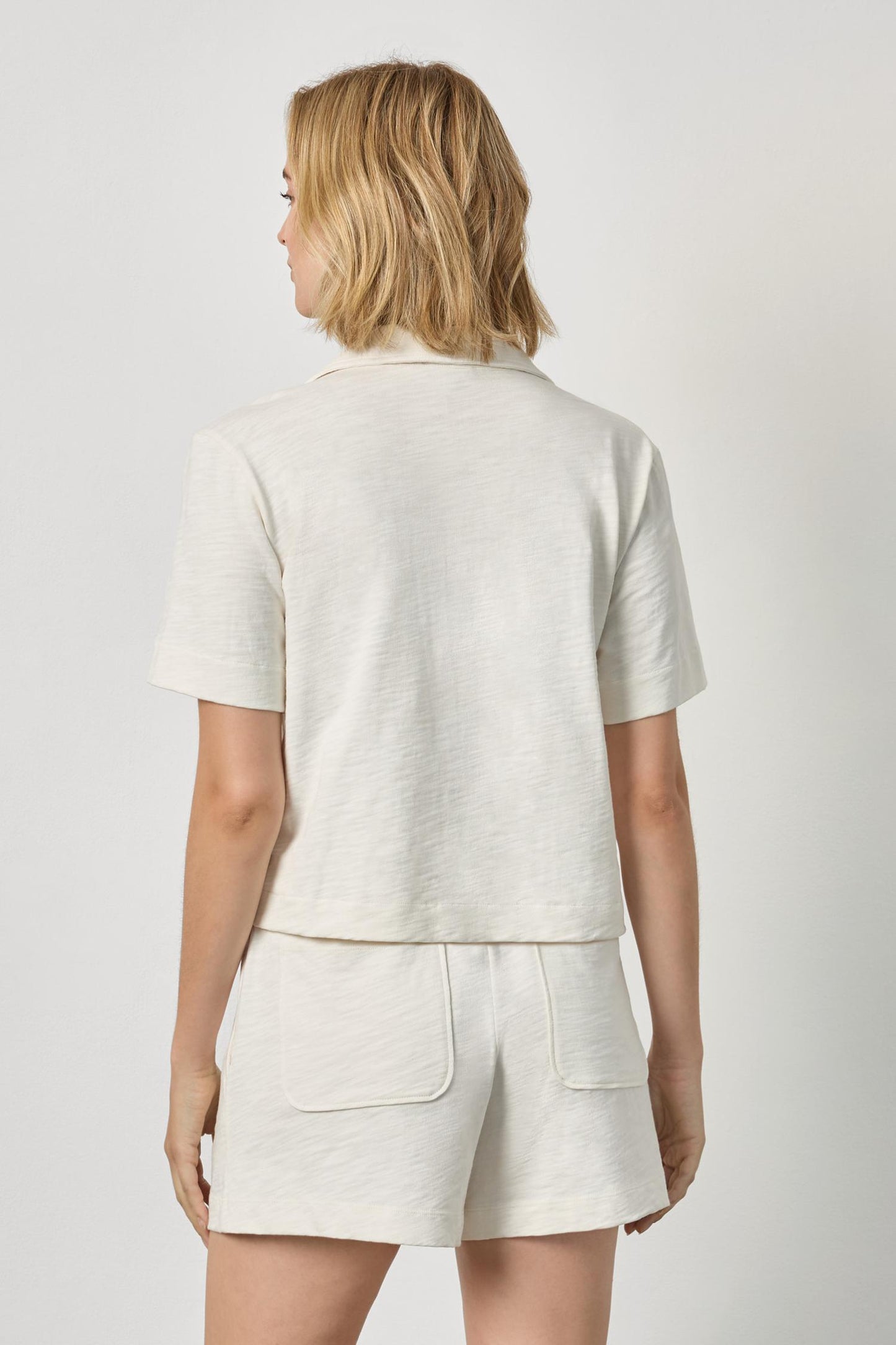 
                  
                    Lilla P | Elbow Sleeve Button Down Tee | 3329
                  
                