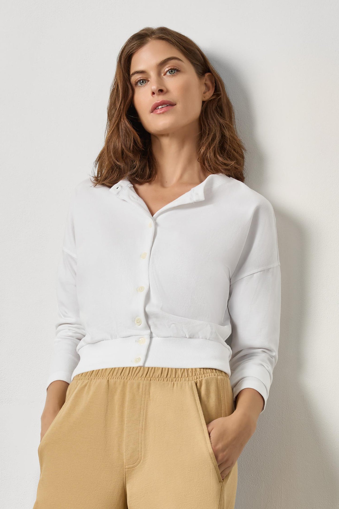 
                  
                    Lilla P | Rib Trim Cardigan | 3336
                  
                