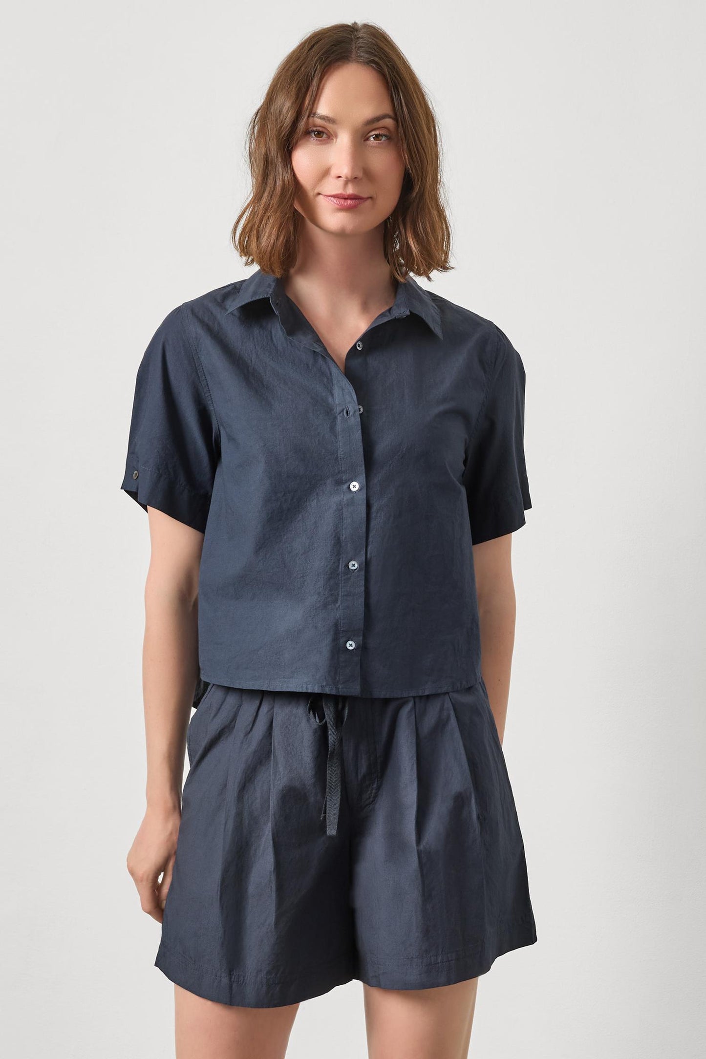 
                  
                    Lilla P | Folded Sleeve Button Down | 3363
                  
                