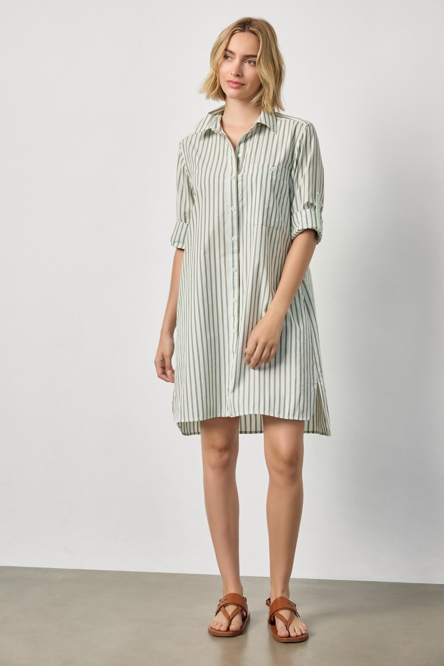 
                  
                    Lilla P | Striped Shirt Dress | Pool
                  
                