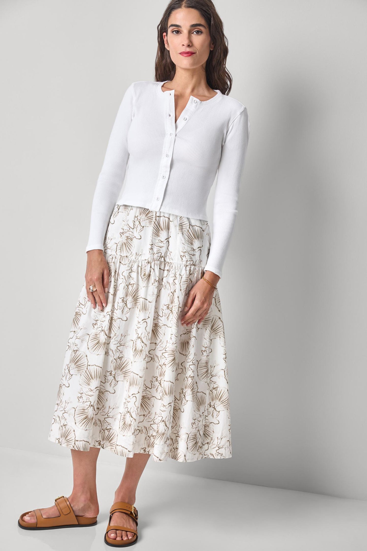 
                  
                    Lilla P | Mixed Media Cardigan | White |3407
                  
                