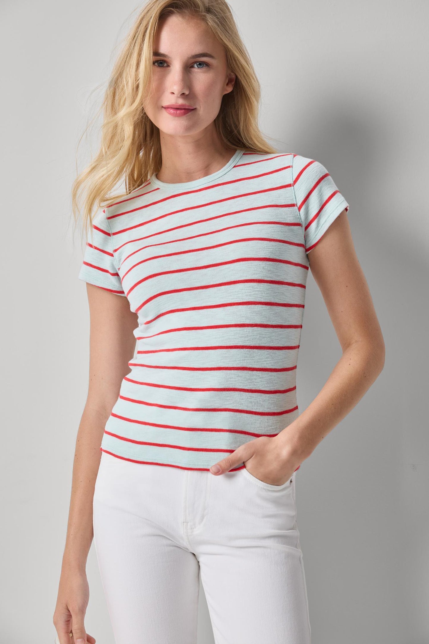 
                  
                    Lilla P | Striped Short Sleeve Top | 3415
                  
                