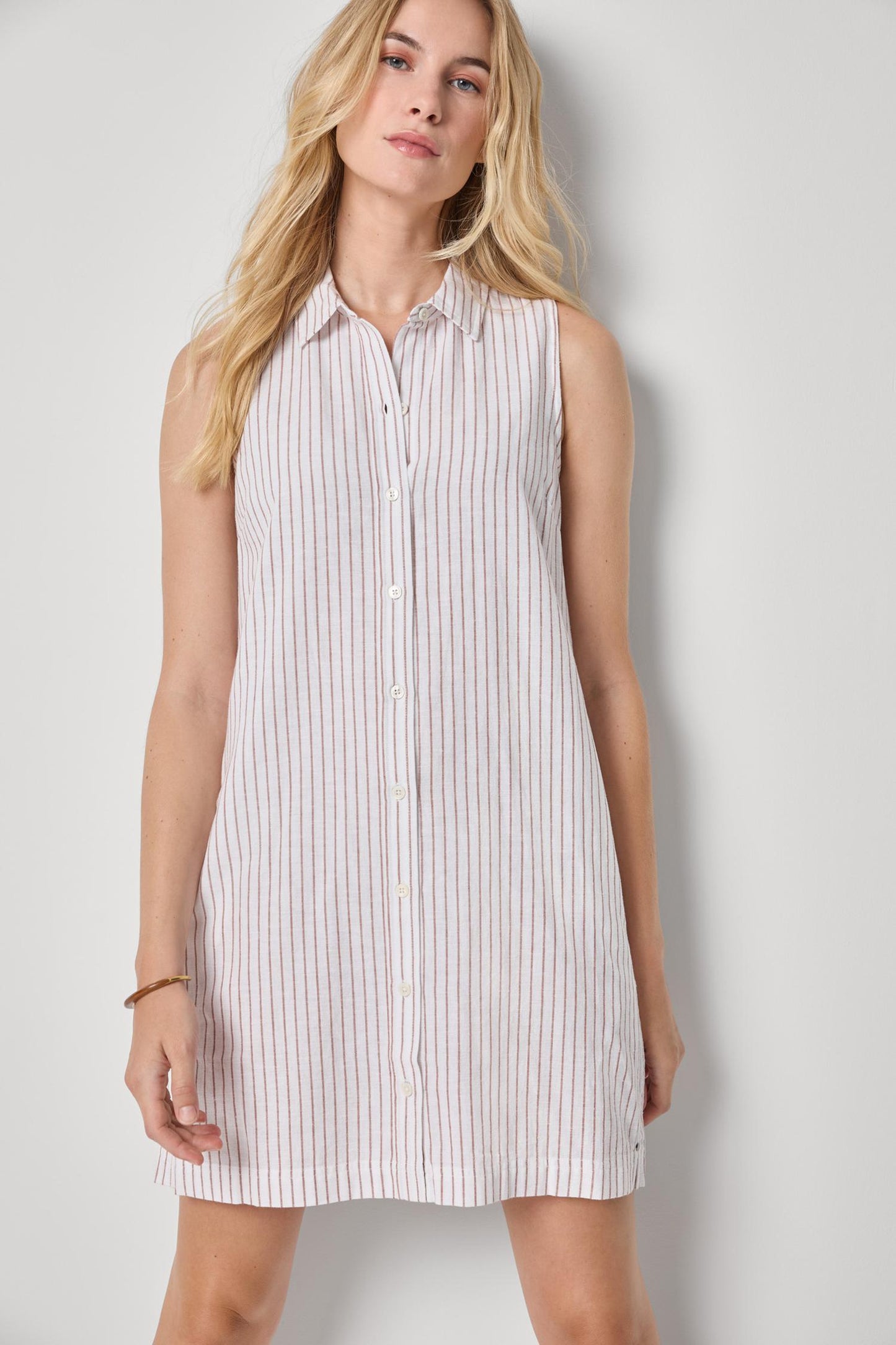 
                  
                    Lilla P | Striped Button Down Dress | 3437
                  
                