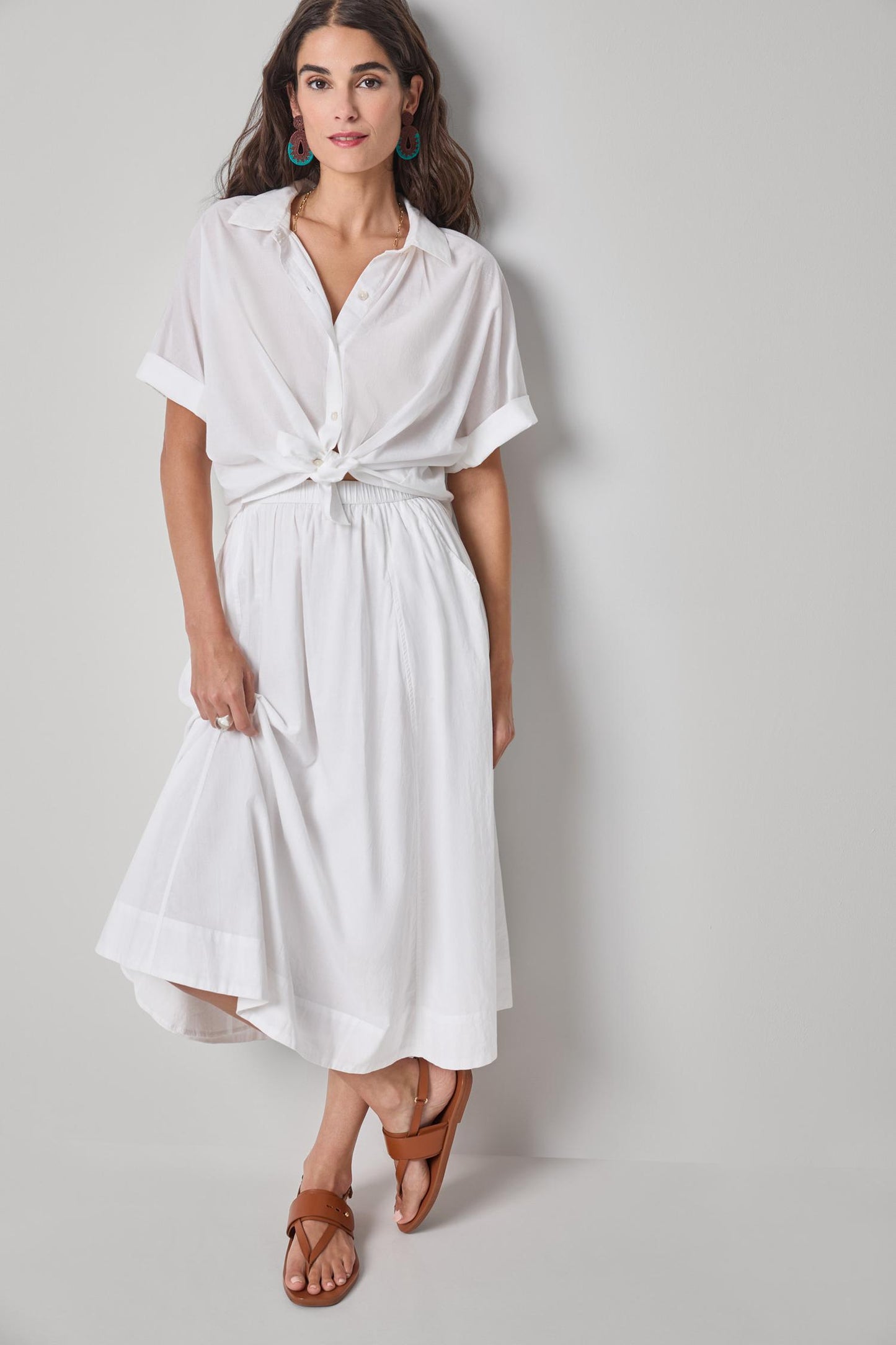 
                  
                    Lilla P | Elbow Sleeve Button Down | 3439
                  
                