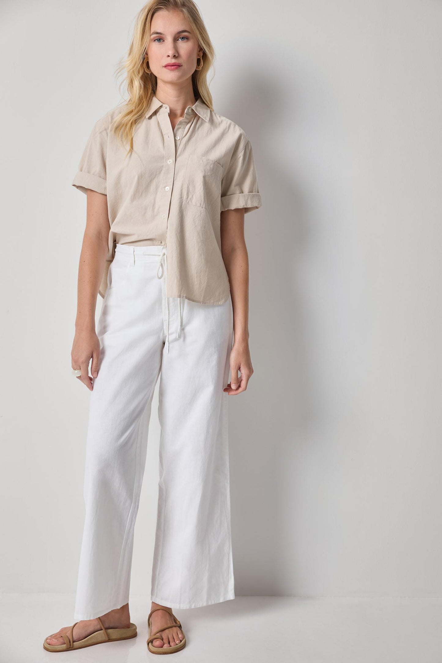 
                  
                    Lilla P | Linen Blend Pant | White
                  
                