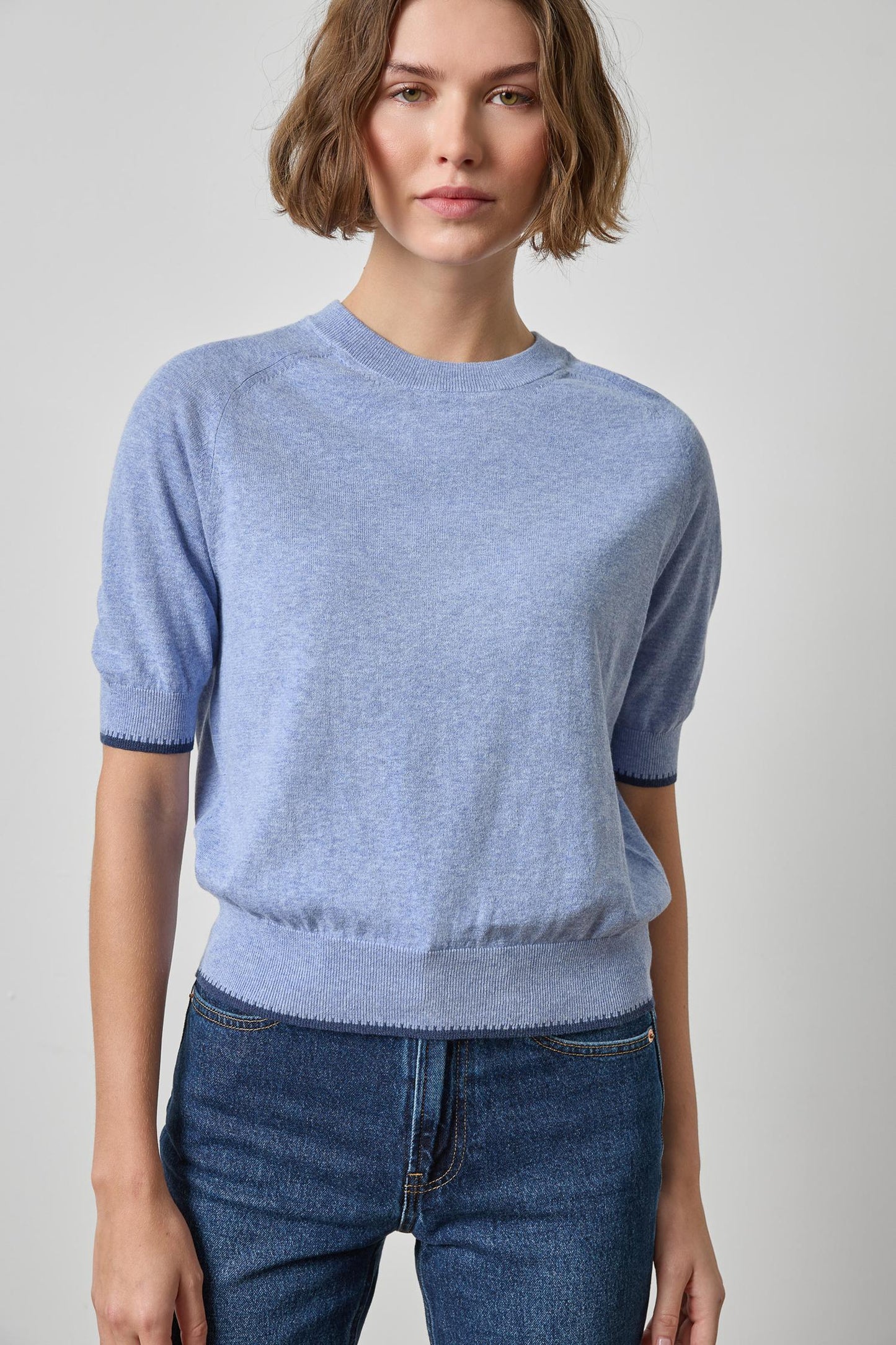 
                  
                    Lilla P | Crewneck Saddle Sleeve Sweater | 3489
                  
                