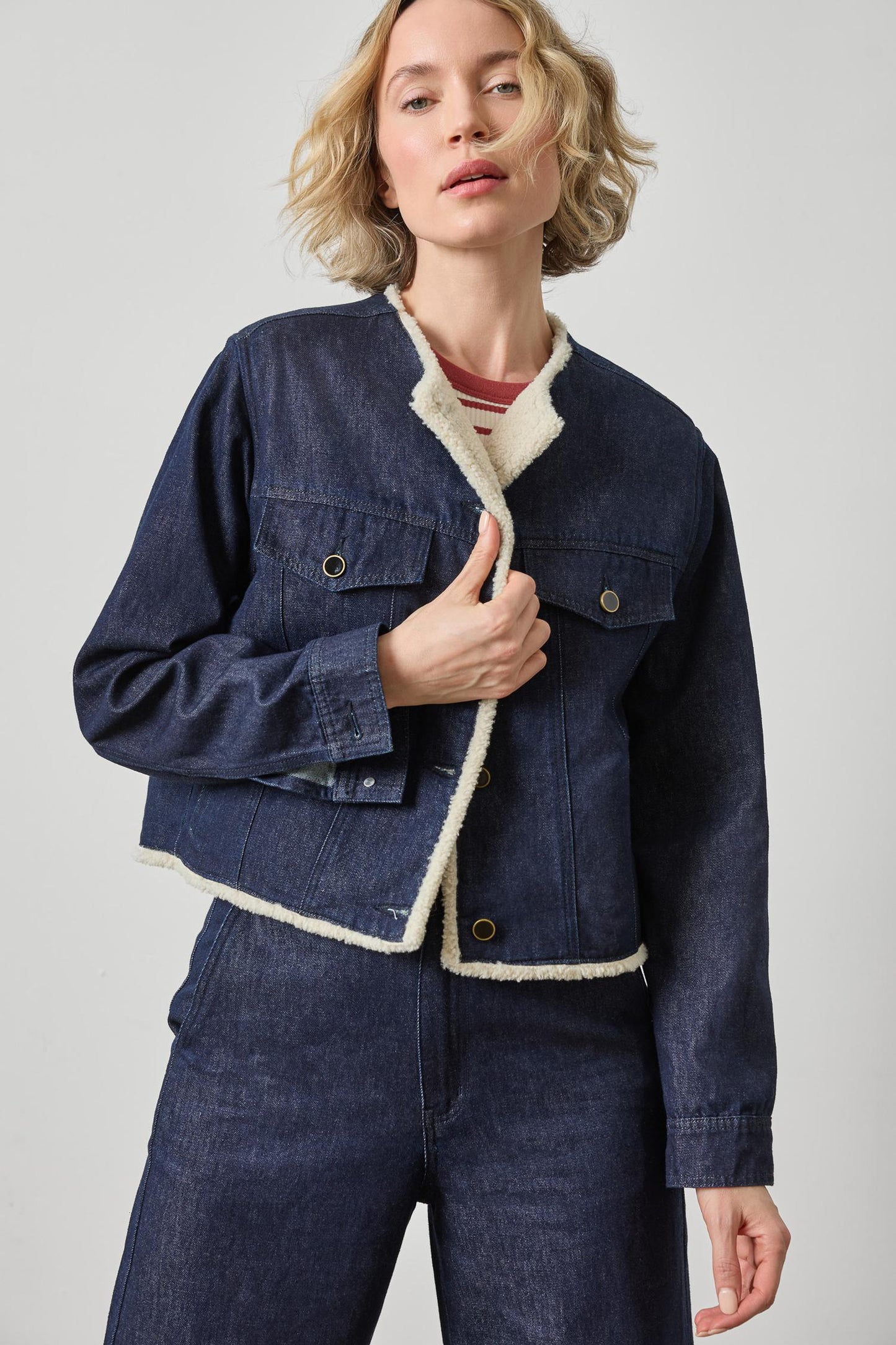 
                  
                    Lilla P | Sherpa Lined Jean Jacket | 3510
                  
                