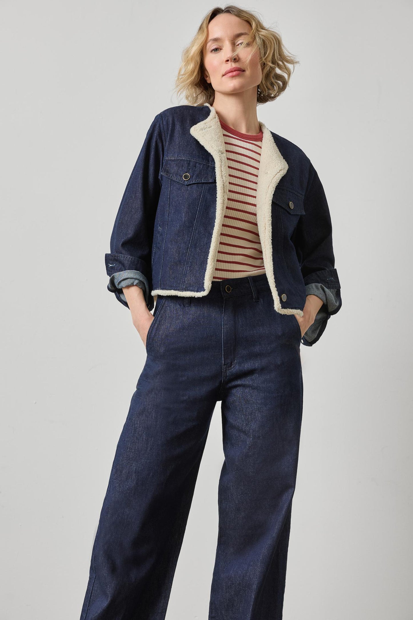 
                  
                    Lilla P | Sherpa Lined Jean Jacket | 3510
                  
                