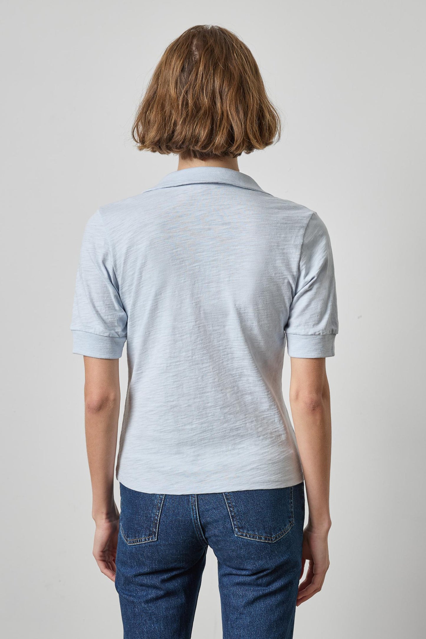 
                  
                    Lilla P | Elbow Sleeve Collard Split Neck Top | 3515
                  
                