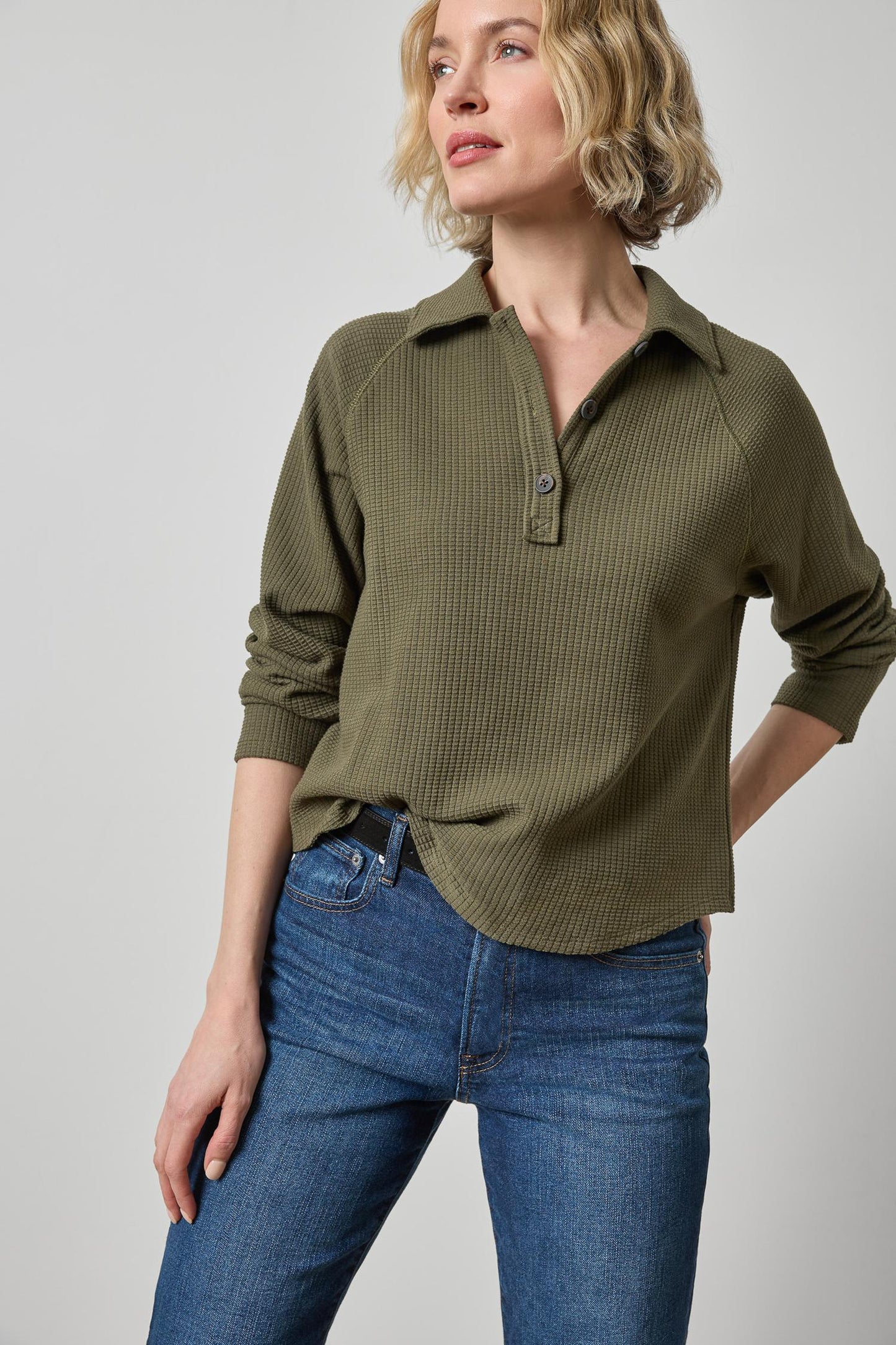 
                  
                    Lilla P | Raglan Polo Top | 3526
                  
                