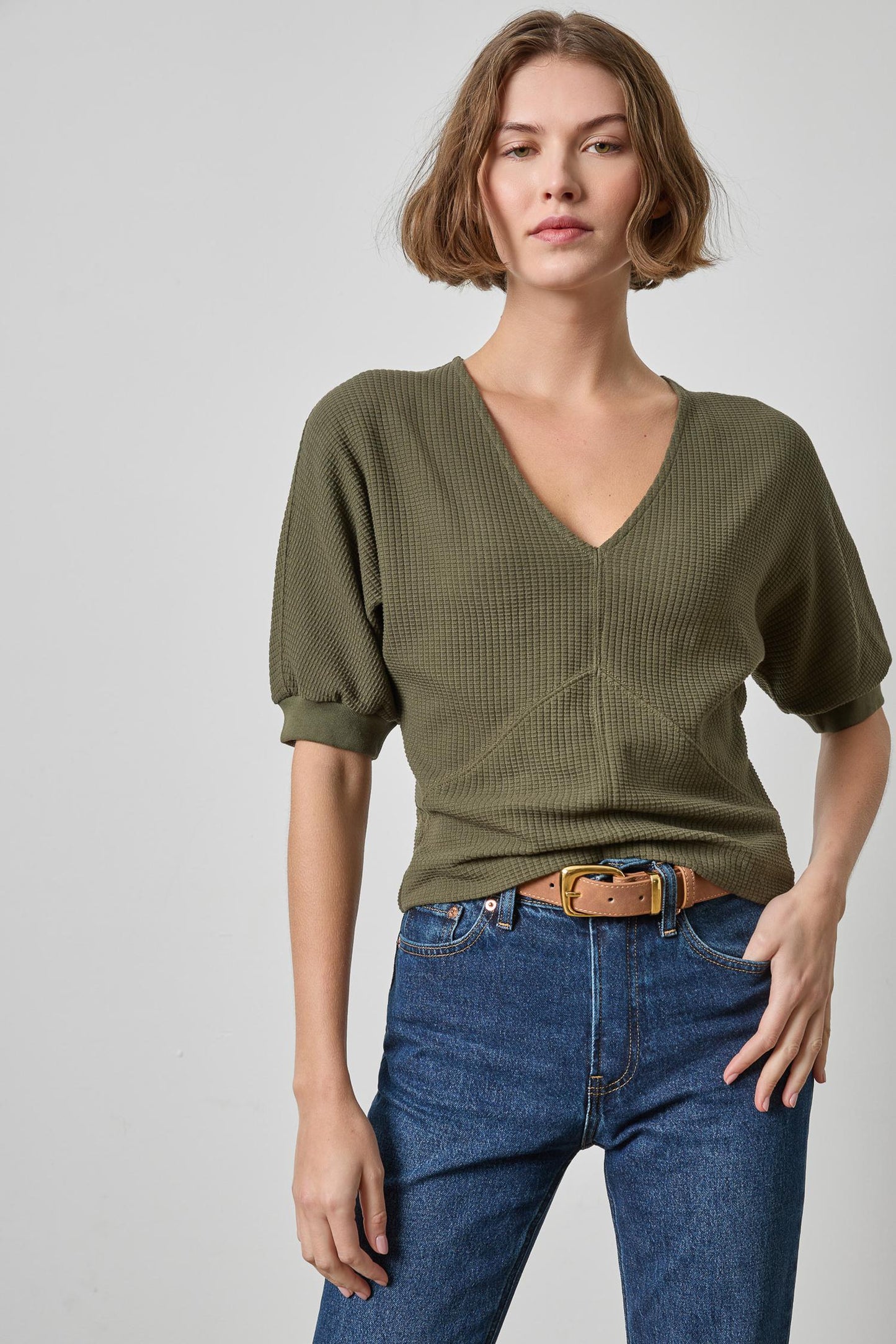 
                  
                    Lilla P | Seamed V-Neck Top | 3527
                  
                