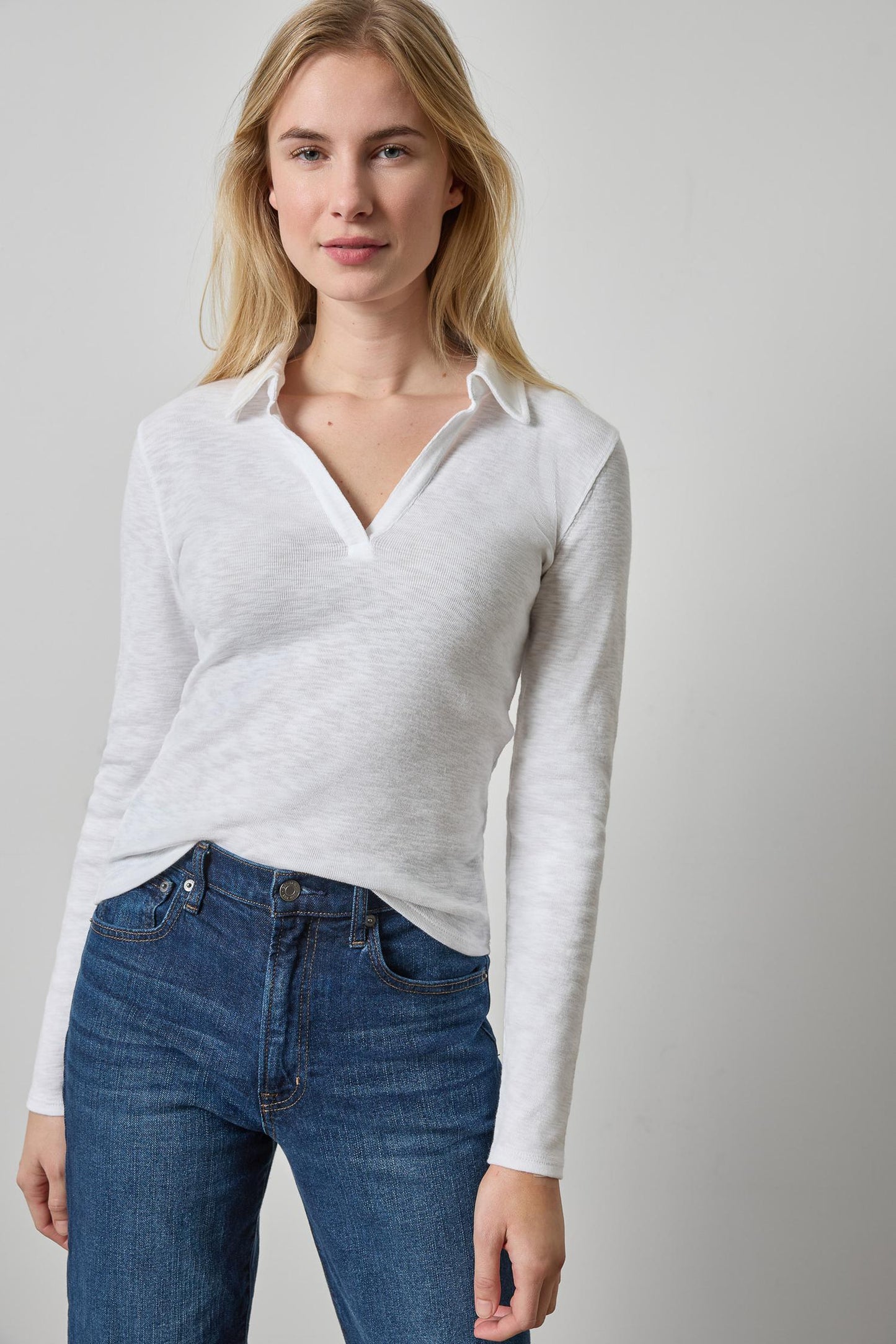
                  
                    Lilla P | Long Sleeve Polo Neck | White | 3529
                  
                