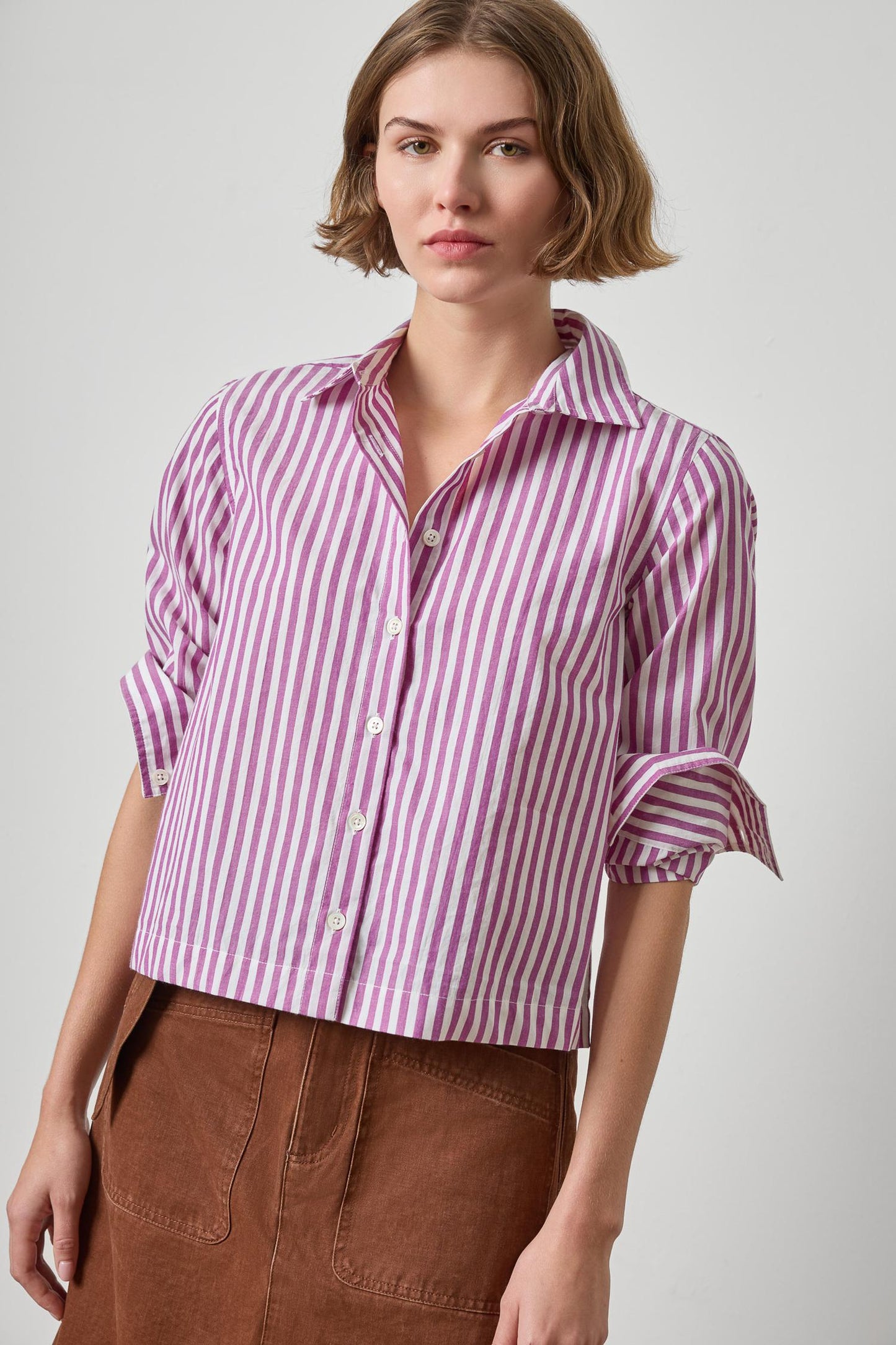 
                  
                    Lilla P | Straight Fit Short Button Down | 3536
                  
                