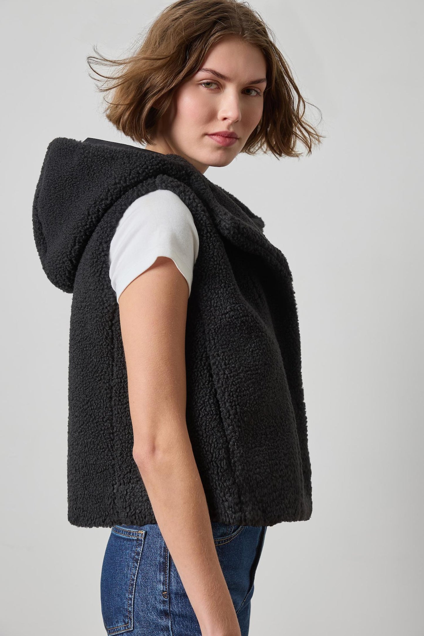
                  
                    Lilla P | Hooded Sherpa Vest | 3548
                  
                