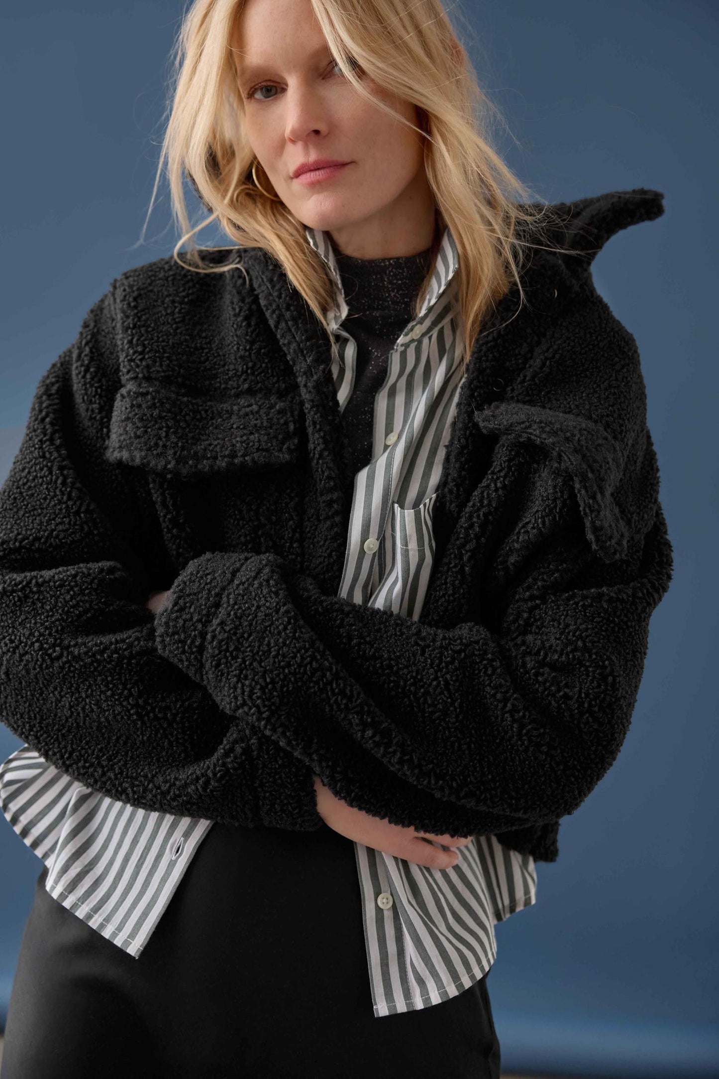 
                  
                    Lilla P | Sherpa Collared Jacket| Black | 3549
                  
                