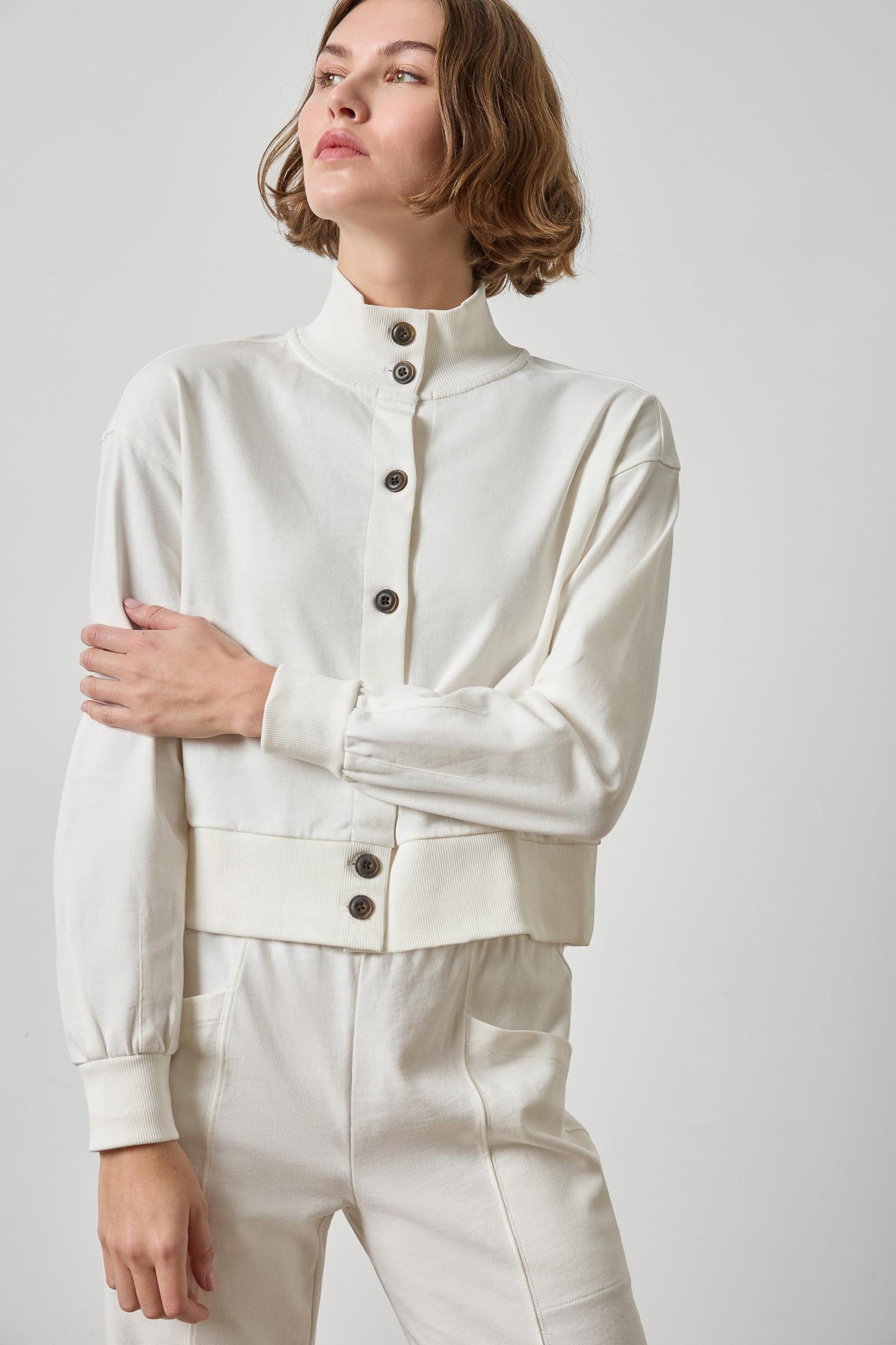 
                  
                    Lilla P | Mock Neck Cardigan | 3586
                  
                