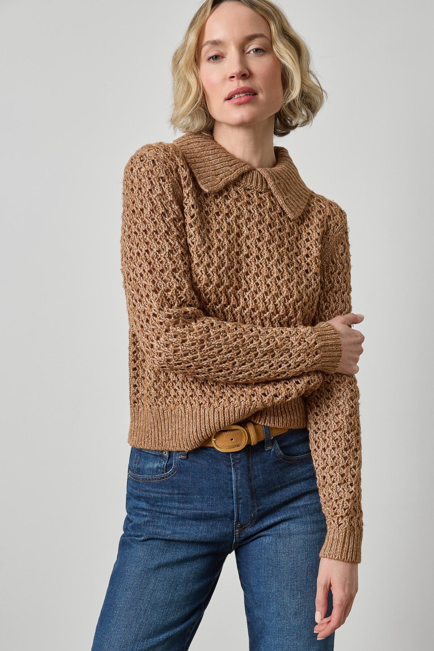 
                  
                    Lilla P | Textured Polo Sweater | 3589
                  
                
