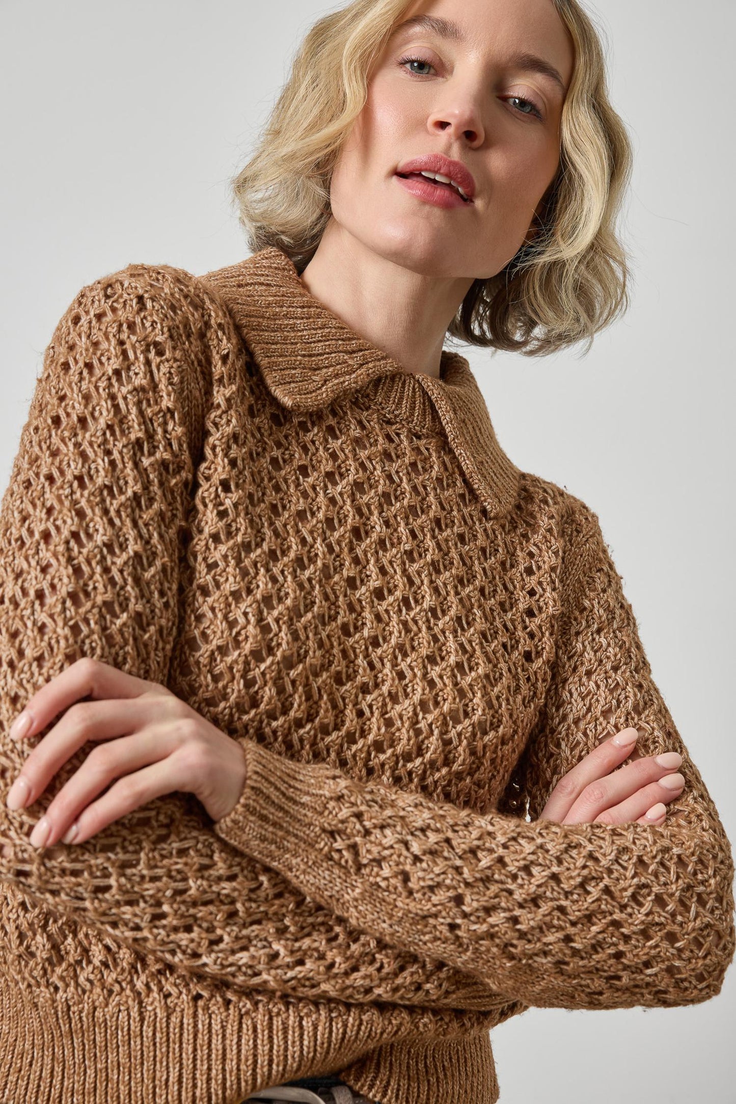 
                  
                    Lilla P | Textured Polo Sweater | 3589
                  
                