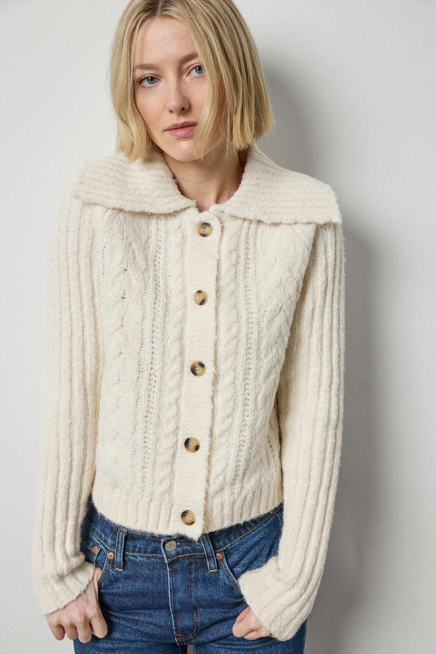 
                  
                    Lilla P| Lofty Collared Cardigan | 3648
                  
                