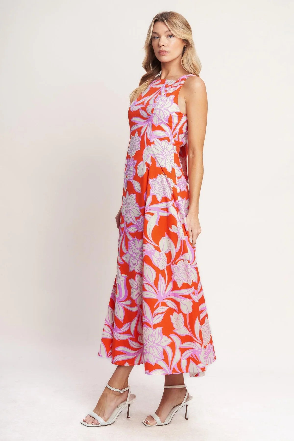 
                  
                    Flying Tomato | Woven Midi Dress | Burnt Orange
                  
                