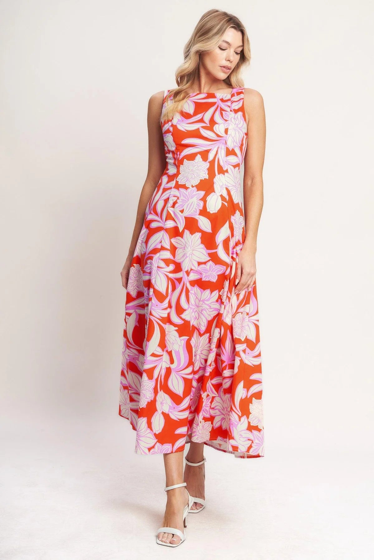 
                  
                    Flying Tomato | Woven Midi Dress | Burnt Orange
                  
                