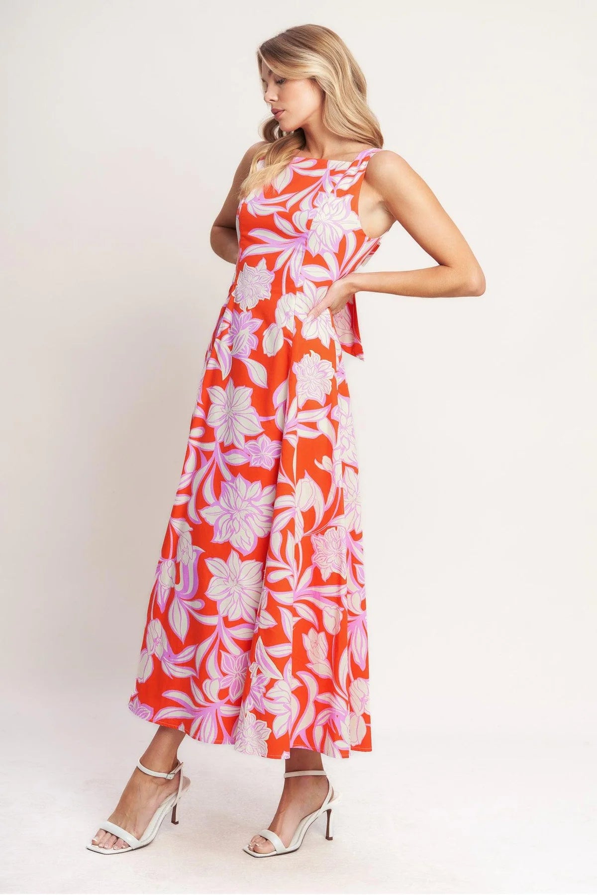 
                  
                    Flying Tomato | Woven Midi Dress | Burnt Orange
                  
                