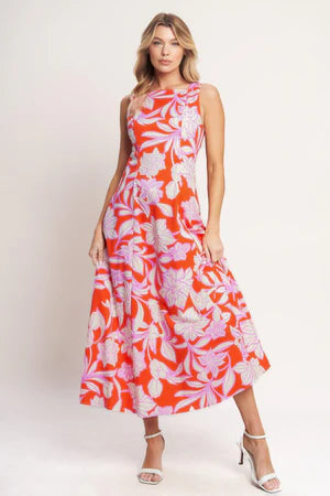 
                  
                    Flying Tomato | Woven Midi Dress | Burnt Orange
                  
                