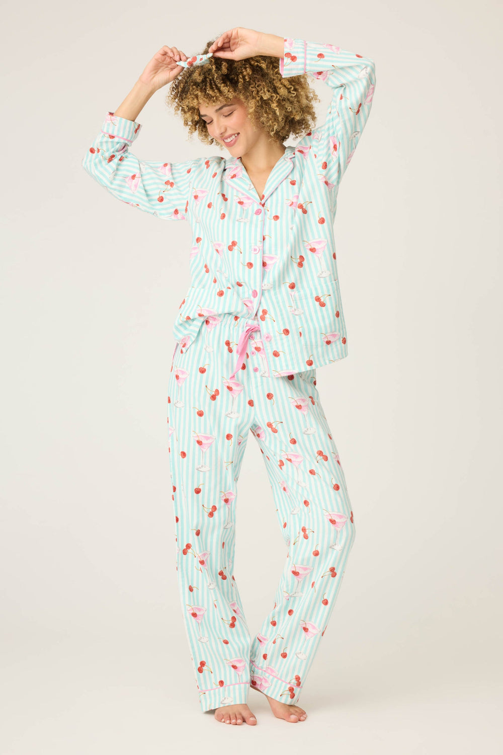 PJ Salvage | Ma cherie Flannel PJS | light mint
