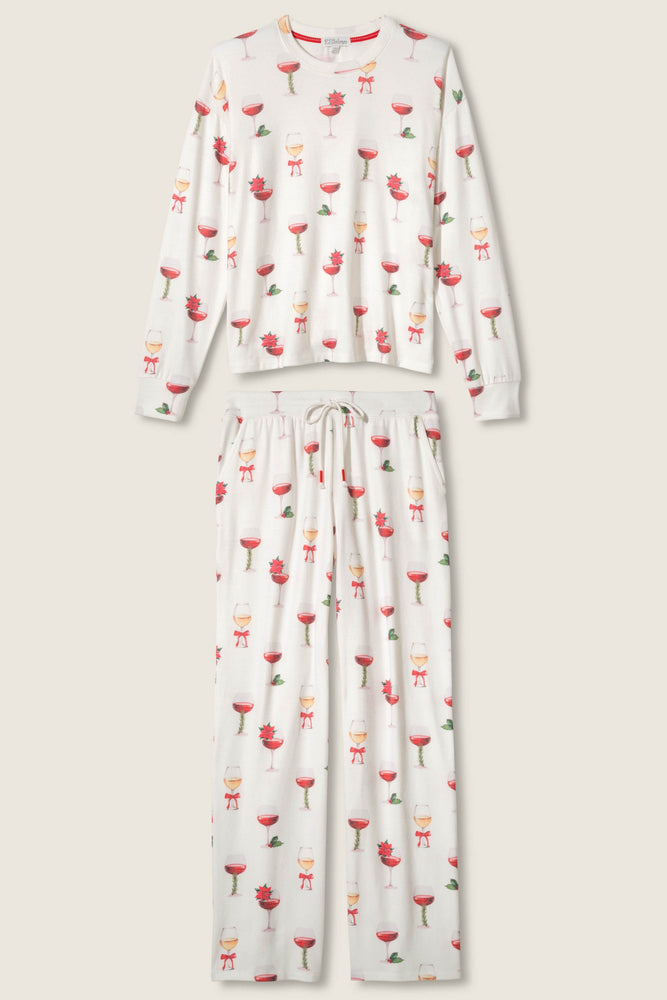 
                  
                    PJ Salvage | Holiday Wine PJs | Ivory
                  
                