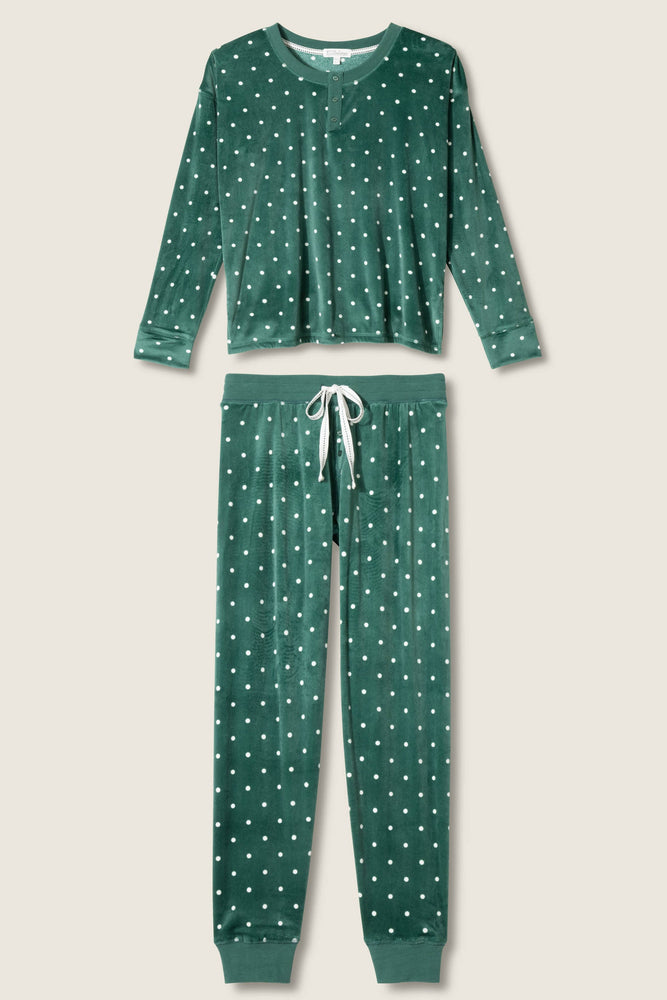 
                  
                    PJ Salvage | Polka Dot PJ Set | Dark Forest
                  
                